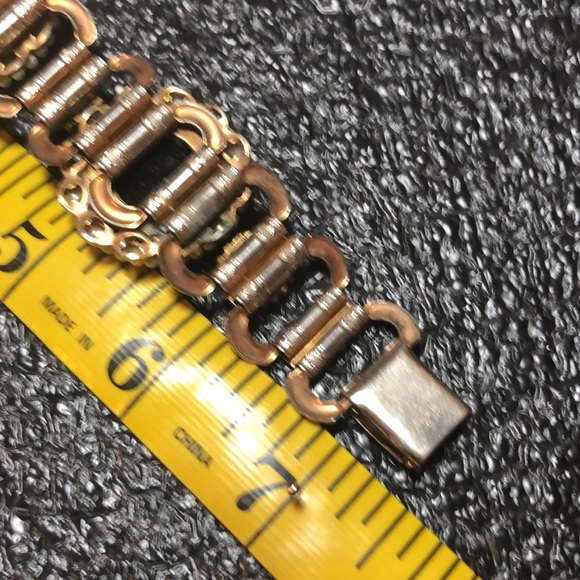 Vintage Jet Black Art Glass Rhinestone and Faux Pearl Bracelet - Picture 10 of 13